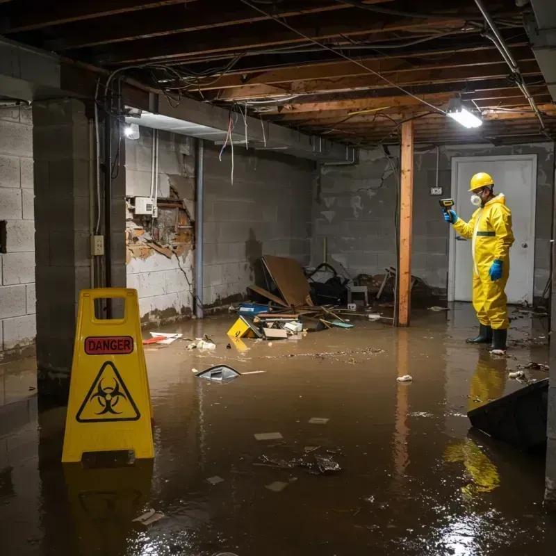 Flooded Basement Electrical Hazard in Belle Plaine, MN Property