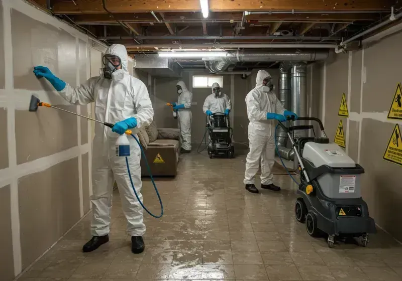 Basement Moisture Removal and Structural Drying process in Belle Plaine, MN